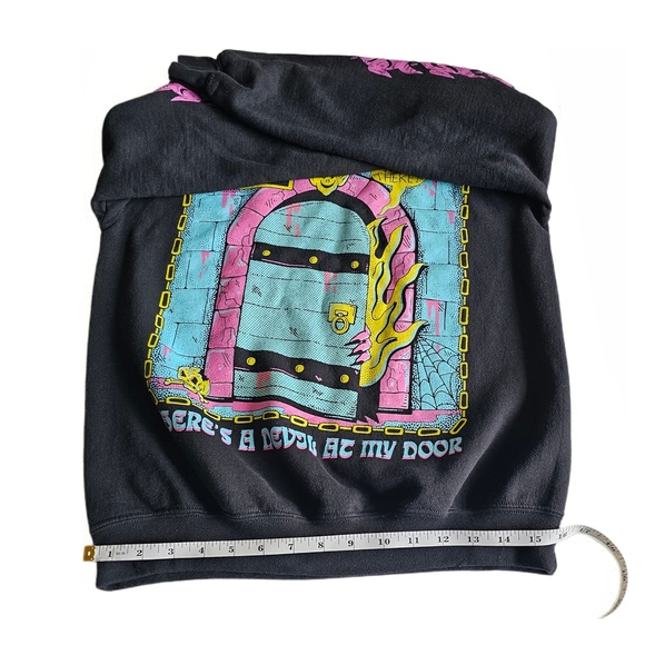 'Devil At My Door' Long Sleeve Crewneck Sweatshirt Adult Size Small - Picture 9 of 15